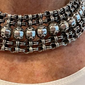 Heavy Funky One Of Kind Silver Necklace